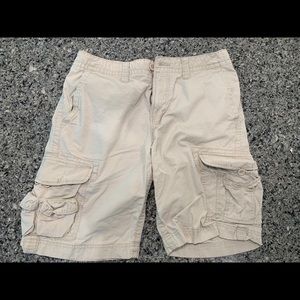 White cargo shorts